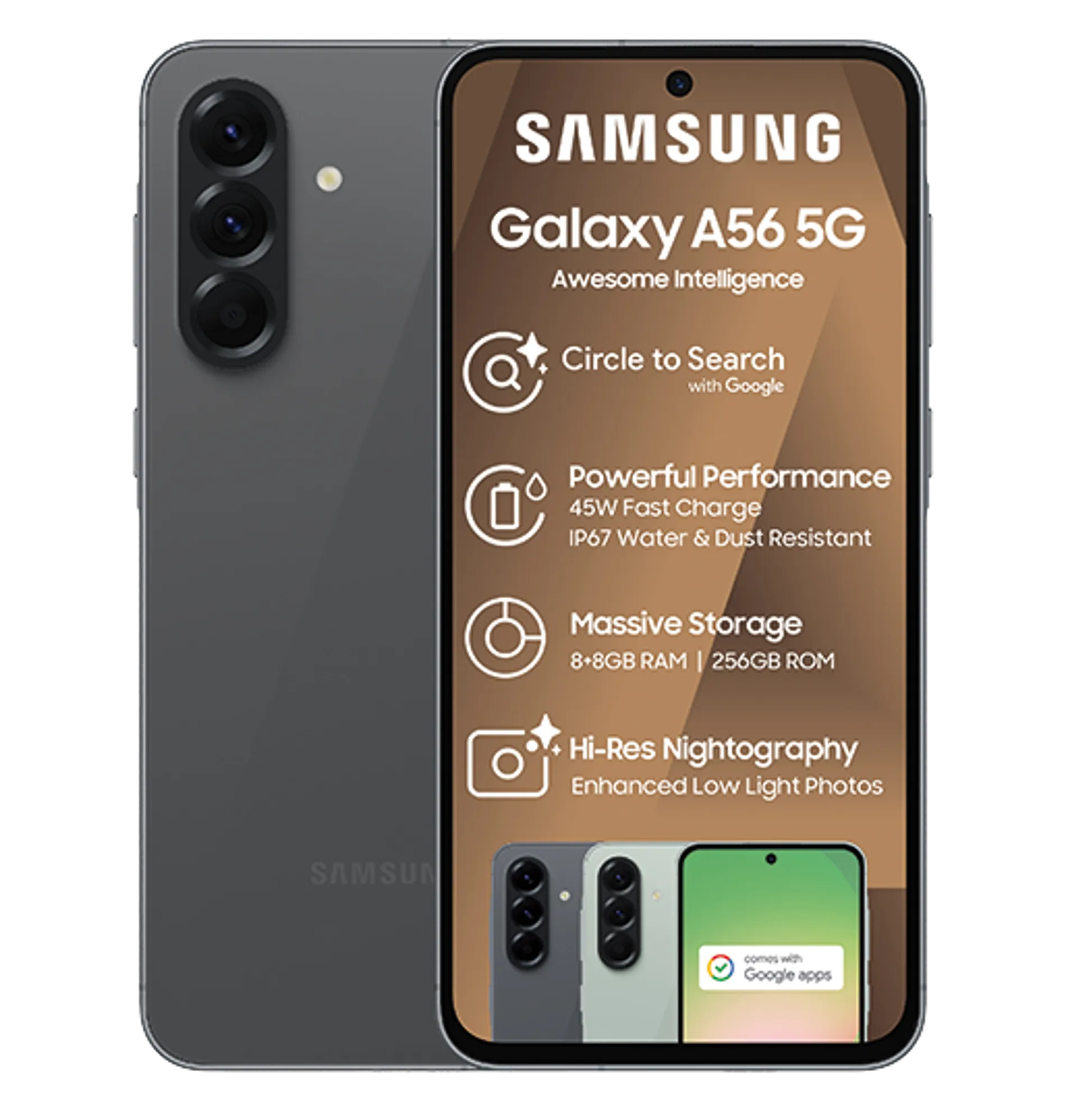 Samsung Galaxy A56 Awesome Black R500 Accessory Voucher slide