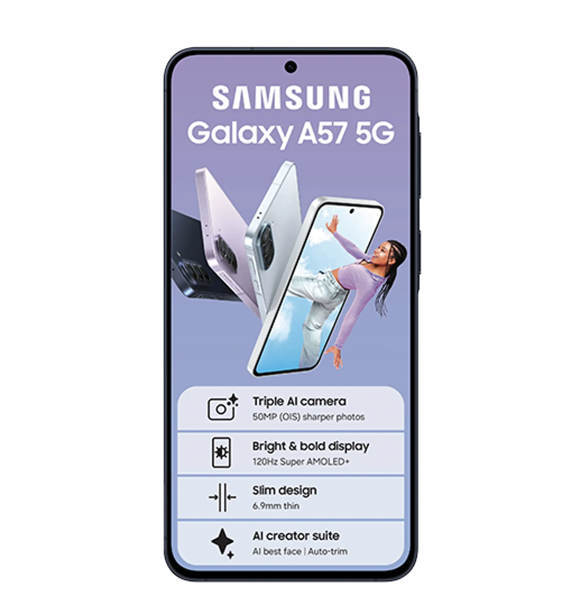 Samsung Galaxy A57 5G Grey slide