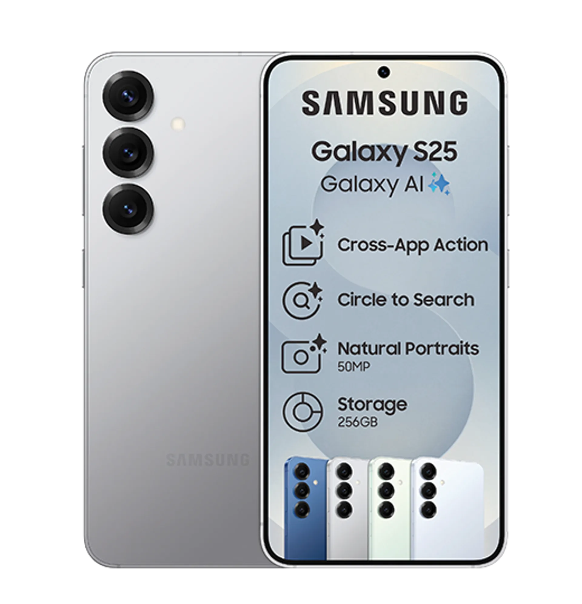 Samsung Galaxy S25 Silver Shadow slide