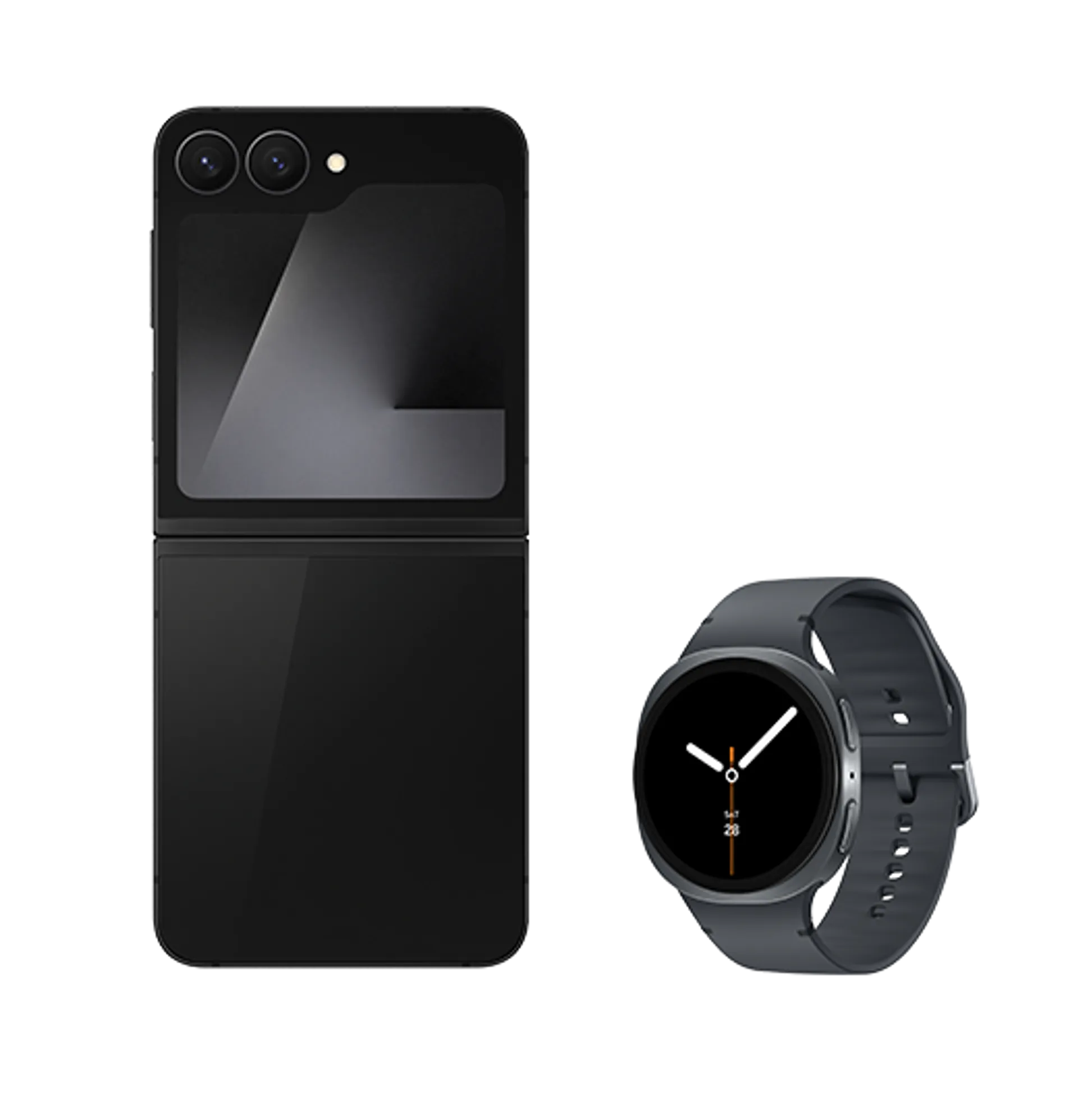 Samsung Galaxy Z Flip 7 FE Black Samsung Galaxy Watch 8 40MM Dark Grey slide