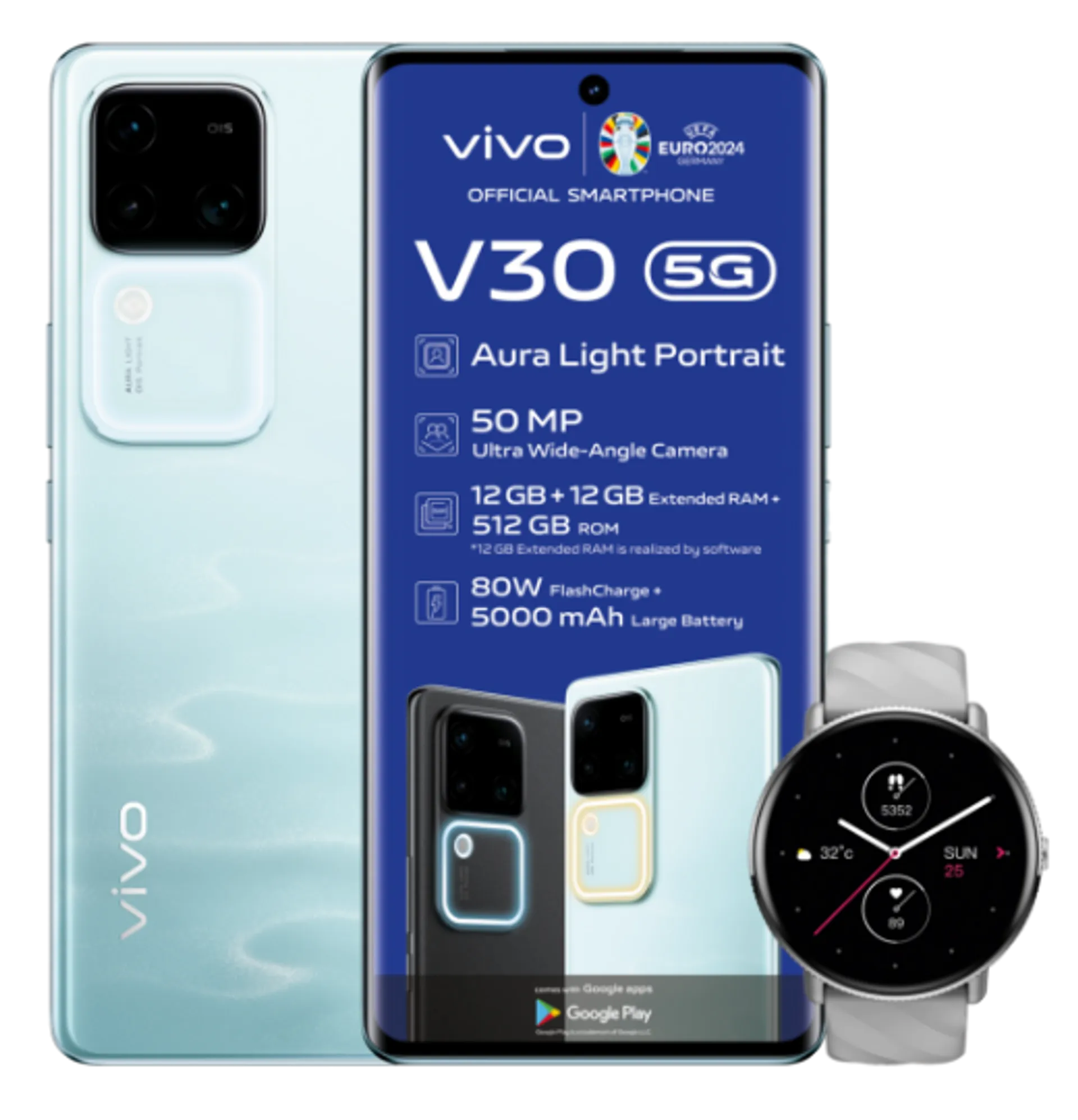 Vivo V30 Aqua Plus Zblaze GT3 Pro Watch slide