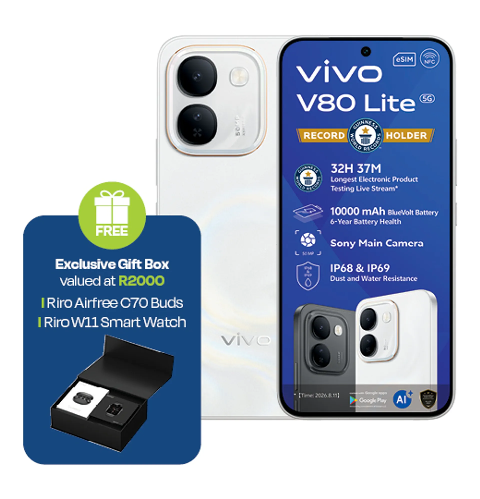 Vivo V80 Lite Plus Watch and Buds White slide