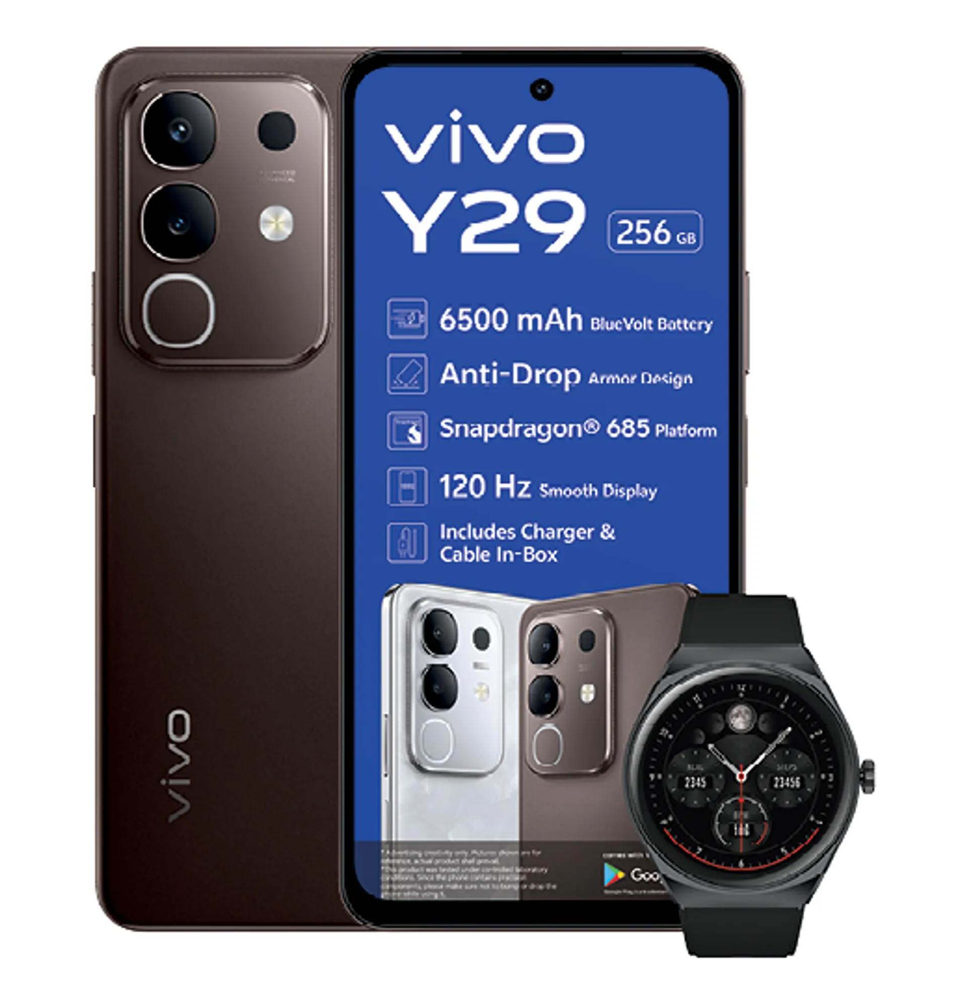 Vivo Y29 Brown Plus Riro Watch slide