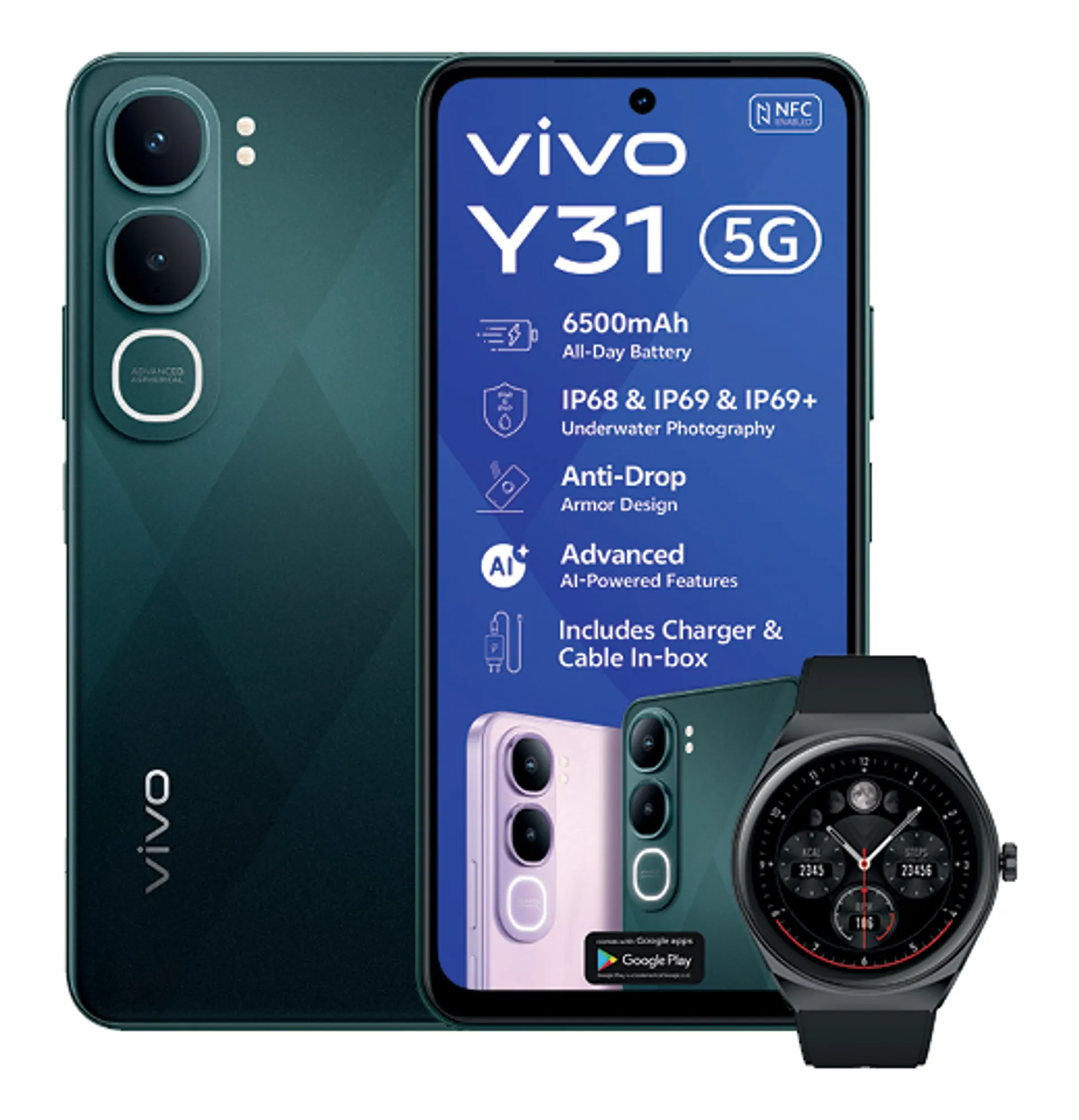 Vivo Y31 Plus Watch Green slide