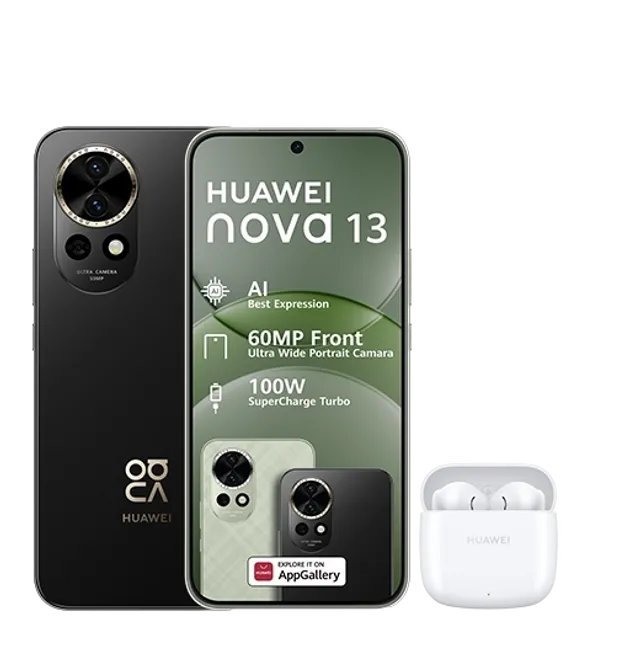 Huawei Nova 13 Plus Freebuds SE Black Dress Your Tech R1000 Digital Voucher slide