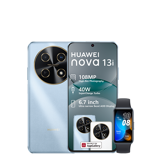 Huawei Nova 13i Blue Huawei Band 8 Black  slide